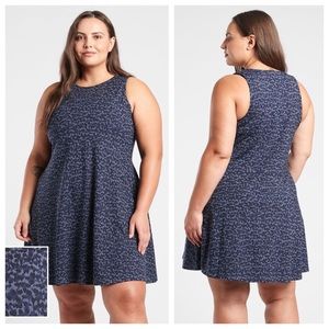 Athleta Santorini Thera Printed Dress—Allure Navy